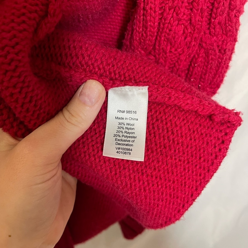 Cottagecore Coldwater Creek Women's Red Cardigan - Picture 3 of 5